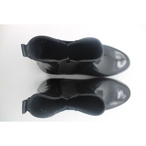 Michael Kors Women's Black Short Rubber Rain Boot Chelsea Ankle Size 10 M - Picture 11 of 12